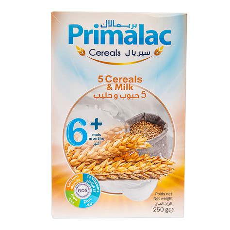 Primalac Baby 5 Cereals & Milk 6+months 250g Online at Best Price | Baby Cereals | Lulu UAE