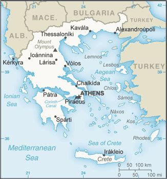 Ancient Greece Geography Map - Sasha Costanza