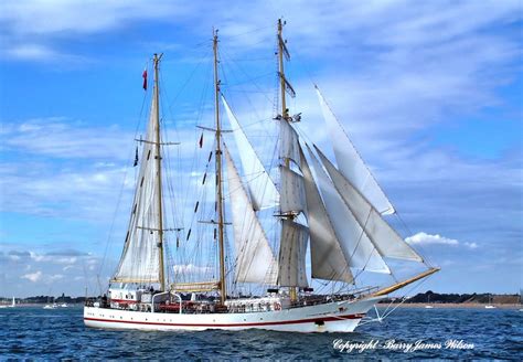 Elegant Barquentine Sailing Vessel