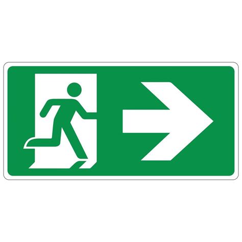 Rectangular Plastic Exit Right Running Man Sign-PSE-0094 - The Home Depot