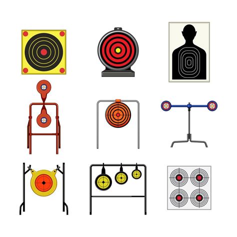 shooting target set cartoon vector illustration 22610278 Vector Art at Vecteezy