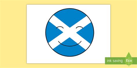 😊 Emoji Display Cut-Out - Scottish Flag Poster - Twinkl