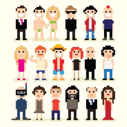 Pixel People Vector Art 173655864 | Pixel art characters, Pixel art ...