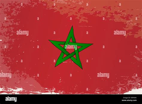 The flag of the African country of Morocco Stock Photo - Alamy