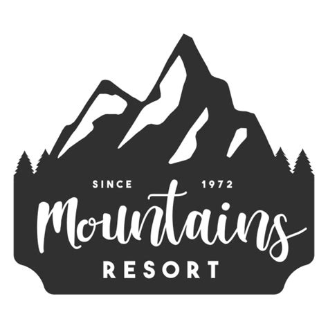 Mountains resort logo - Transparent PNG & SVG vector | Resort logo design, Resort logo, Business ...