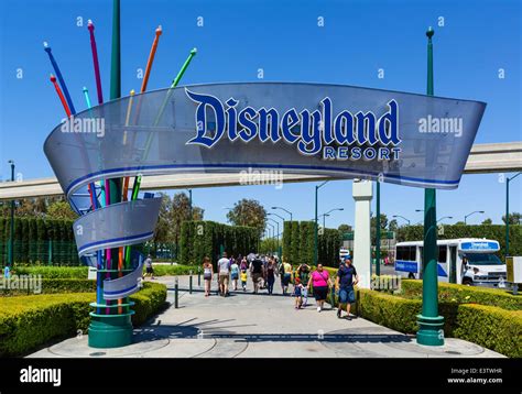 Entrance to Disneyland Resort, Anaheim, Orange County, near Los Angeles, California, USA Stock ...