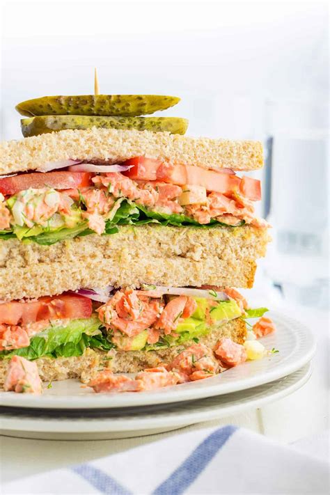 Salmon Salad Sandwich - The Kitchen Magpie