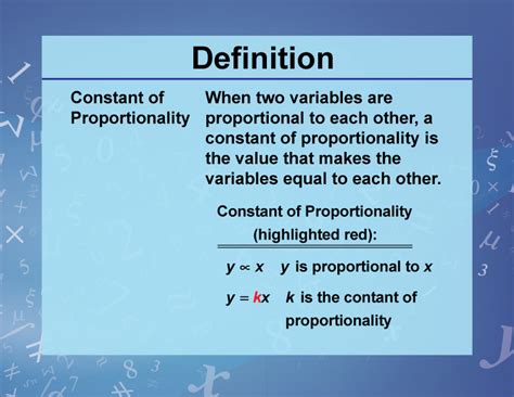 Definition--Variables, Unknowns, and Constants--Constant of ...