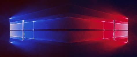 Windows 10 Red and Blue Wallpaper - 4K Full HD