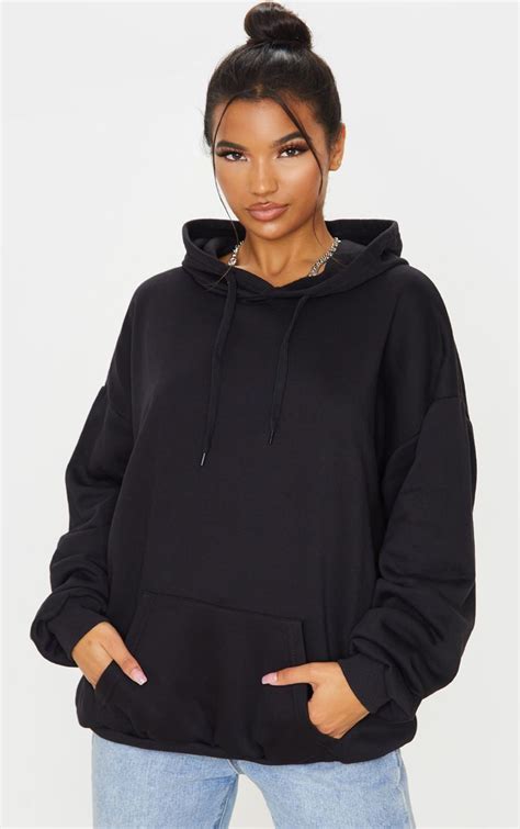 Black Ultimate Oversized Hoodie. | Girls black hoodie, Hoddies outfits, Oversize hoodie