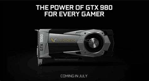 NVIDIA GeForce GTX 1060 Official Specifications and Benchmarks