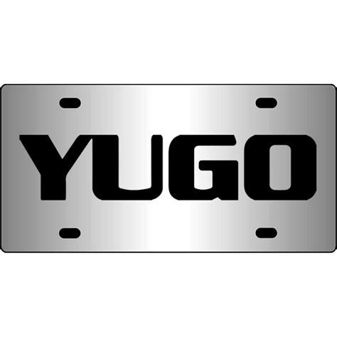 Yugo Logo Mirror License Plate