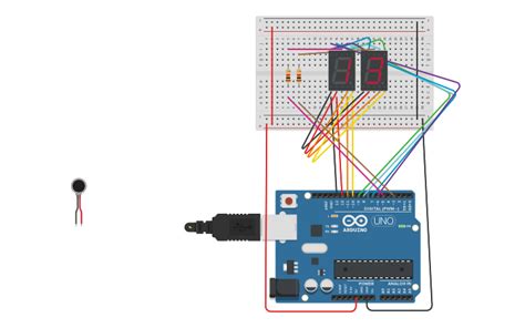 Circuit design 7-segment display(controlled with an arduino uno ...