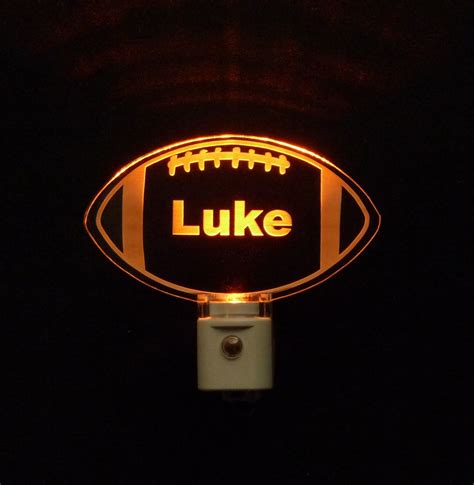 #kids Personalized #Football Led Night Light - Unique LED Products 3/8" clear acrylic Engraved ...