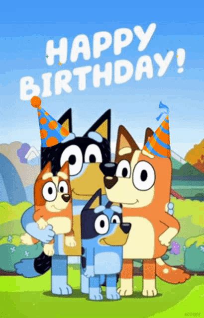 Happy Birthday Bluey GIF - Happy Birthday Bluey Bingo - Descubrir y compartir GIFs