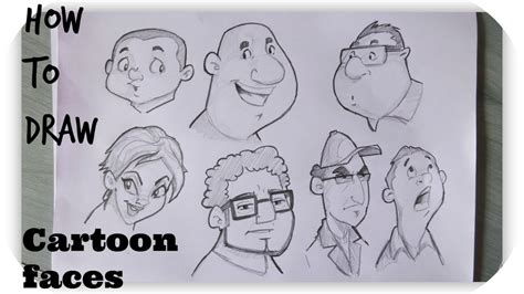 How to draw Cartoon Human Faces | Character Design |Timelapse - YouTube