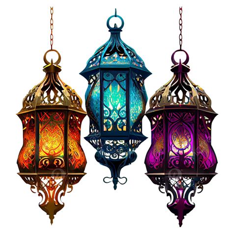 Colorful Ramadan Lanterns PNG, Vector, PSD, and Clipart With Transparent Background for Free ...