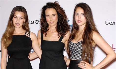 Andie MacDowell poses alongside her stunning daughters at Los Angeles ...