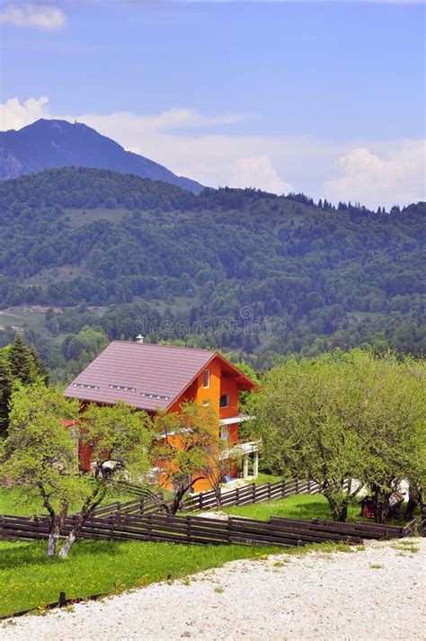 Mountain cottage stock image. Image of facade, brown - 19632405