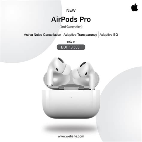 Apple AirPods Pro Poster | Digital advertising design, Social media advertising design, Graphic ...