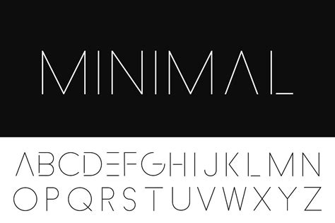 Minimalistic font. Thin design. By ExpressShop | TheHungryJPEG