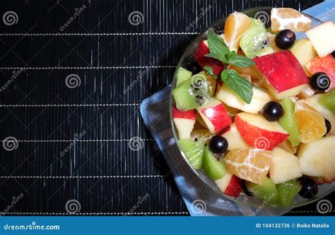 Fruit Salad on White Background Stock Photo - Image of kiwi, background: 104132736