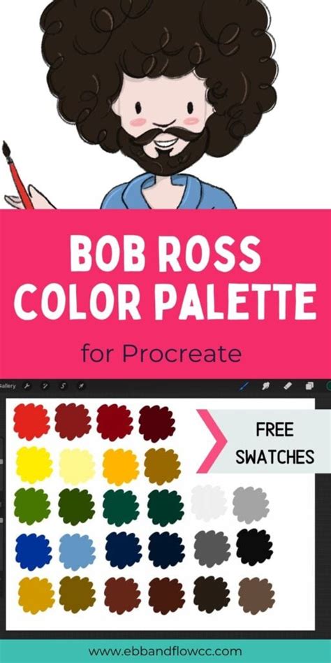 Download a Bob Ross Color Palette for Procreate - EbbandFlowCC