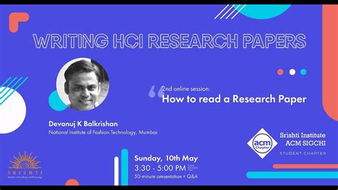 2. Reading a HCI Research Paper by Devanuj K Balkrishan (Part 1) - YouTube