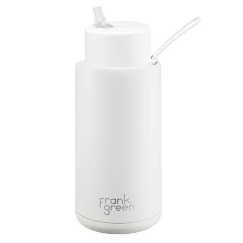 Frank Green Ceramic Reusable Water Bottle 1L with straw lid - Natural Supply Co