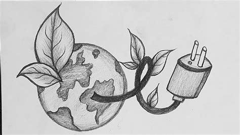 Save Earth Poster Drawing || How To Draw Save Earth Drawing || Earth ...