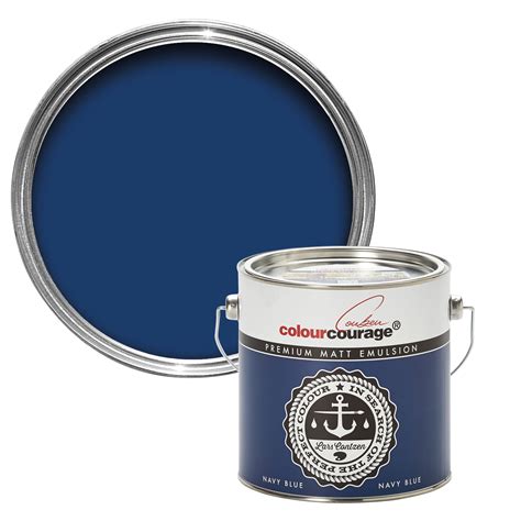 colourcourage Navy Blue Matt Emulsion Paint 2.5L | Departments | DIY at B&Q