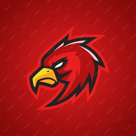 Premium Vector | Red hawk esports logo