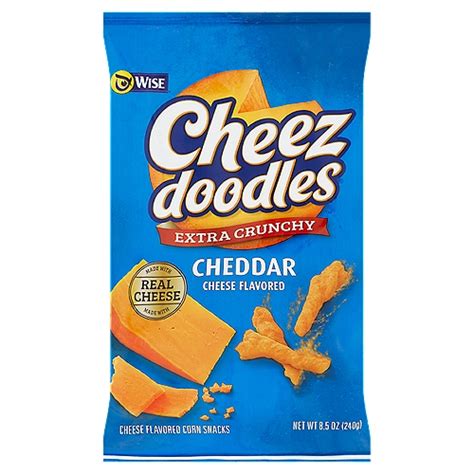 Wise Cheez Doodles Cheddar Cheese Flavored Corn Snacks, 8.5 oz - The ...