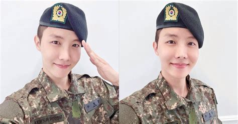 BTS' J-Hope shares new photos after finishing basic military training ...