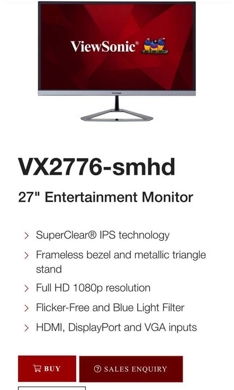 ViewSonic 27 inch Monitor, Computers & Tech, Parts & Accessories ...