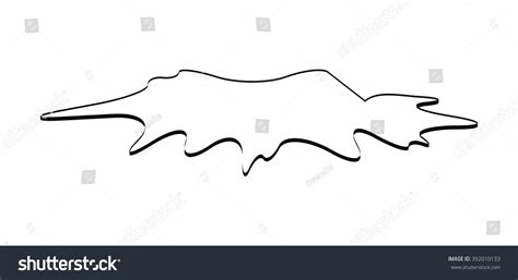 Puddle Silhouette Black Substance Spill Stain Stock Vector (Royalty ...