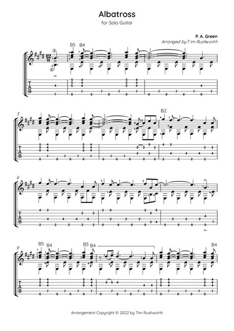 Albatross by Fleetwood Mac - Electric Guitar - Digital Sheet Music ...