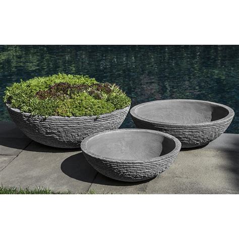 Stone Ledge Zen Bowls – Set of 3 | Planters, Planter pots, Campania international