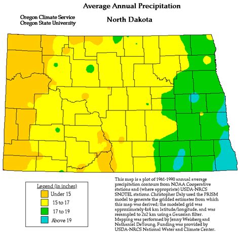 North Dakota Precipitation Map