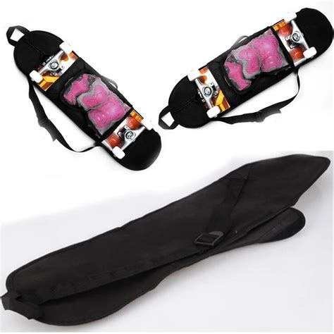 Black Skateboard Carrying Bag 4 Wheels Skateboard Bag Skateboard Double ...