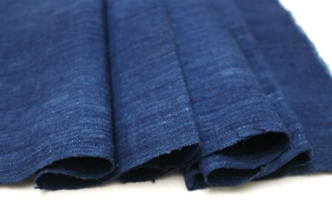 Japanese Indigo Cotton. Artisan Aizome Boro Textile. Blue Vintage Folk ...