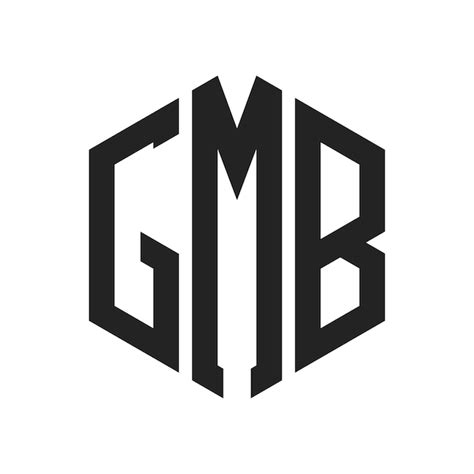 Premium Vector | GMB Logo Design Initial Letter GMB Monogram Logo using Hexagon shape