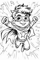 Free Printable Easy Preschool Superhero Coloring Pages For Kids sketch template