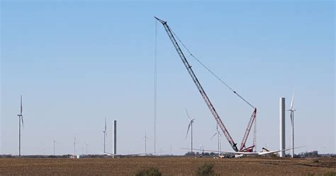 Wind turbine construction process nearing completion | Backroads News ...