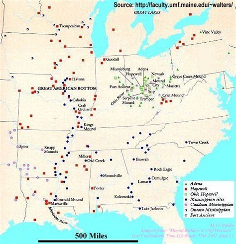 Indian Mounds Illinois Map