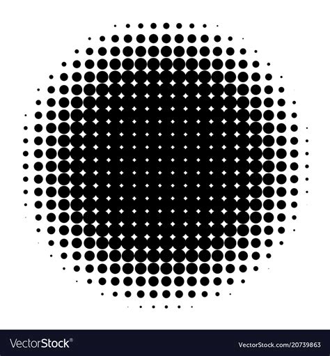 Circle in halftone halftone dot pattern Royalty Free Vector