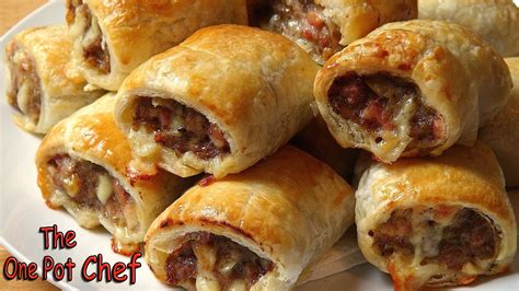 Cheesy Beef and Bacon Sausage Rolls - RECIPE - Recipe Flow