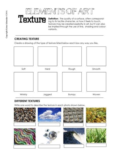 Texture worksheet example | ART EDUCATION ESSENTIALS | Pinterest | Blog ...