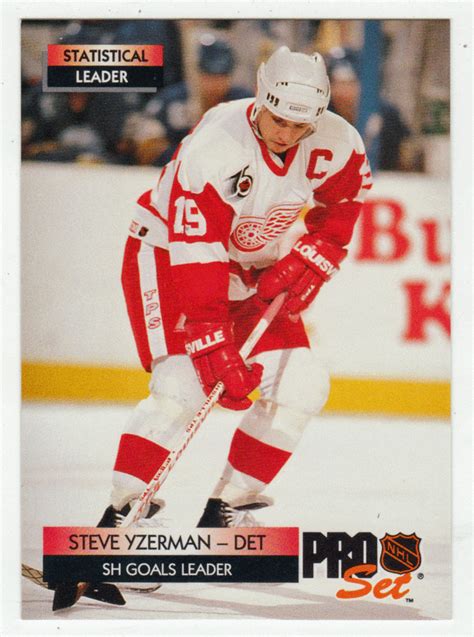 Steve Yzerman # 247 - 1992-93 NHL Pro Set Hockey | Steve yzerman, Nhl, Hockey