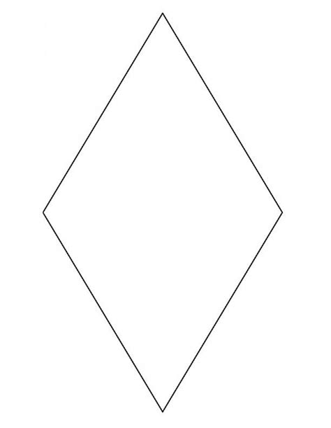 Printable Diamond Template for Crafting